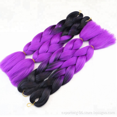 24inch soft Yaki afro kinky ultra jumbo braid hair bulk wholesale synthetic braids african expression braiding hair
